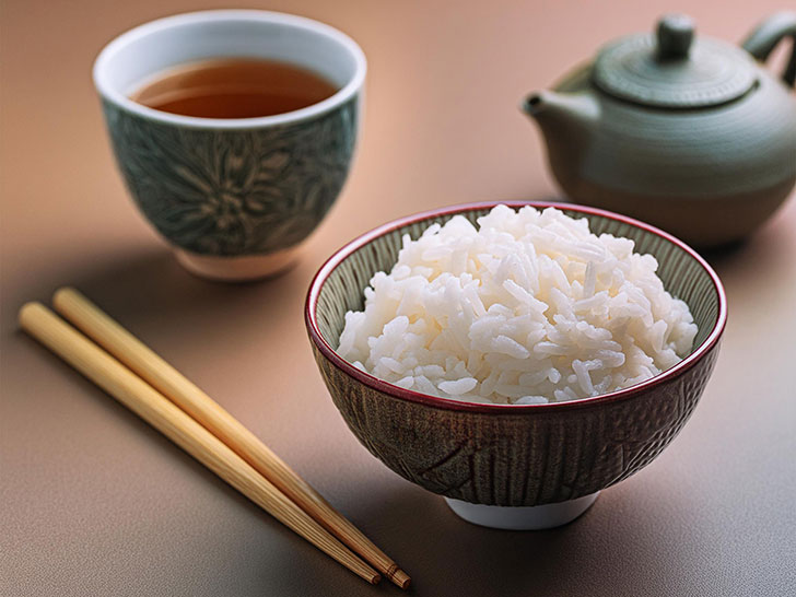 お茶碗に盛られた白いご飯