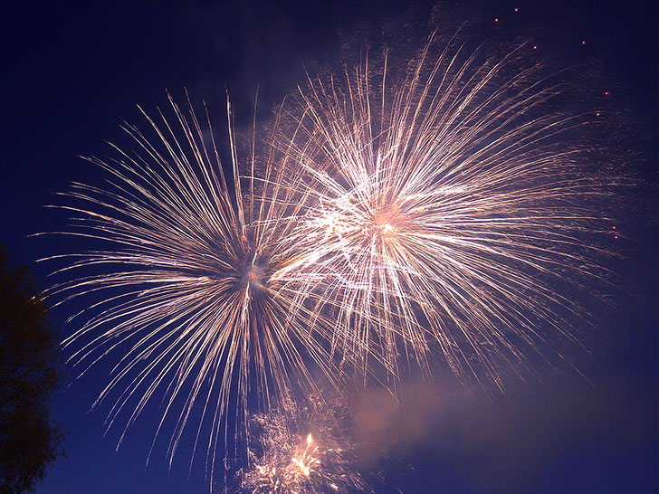 夜空いっぱいの打ち上げ花火