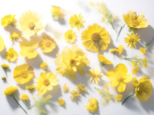 たくさんの黄色い花のイメージ