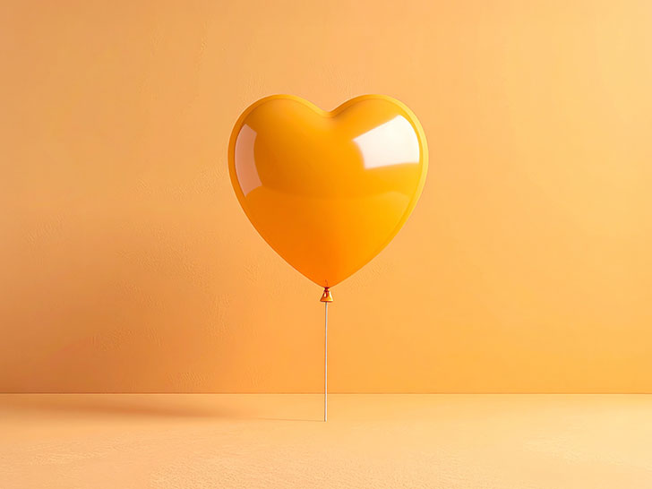 ハート型の風船