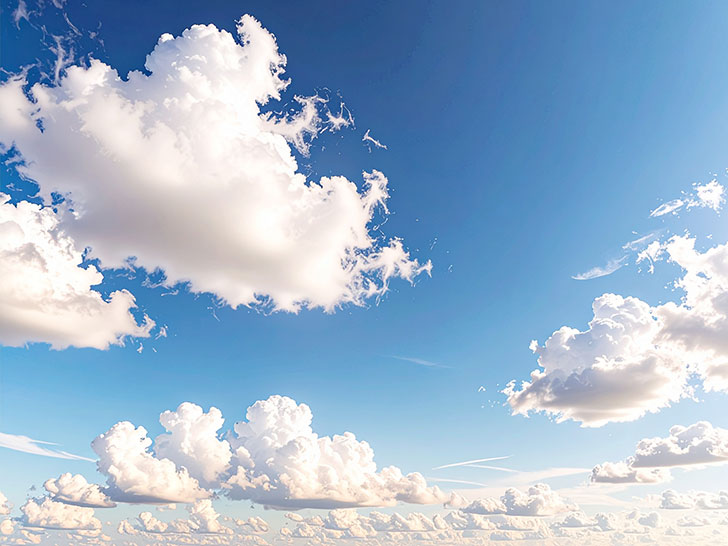 青い空と白い雲