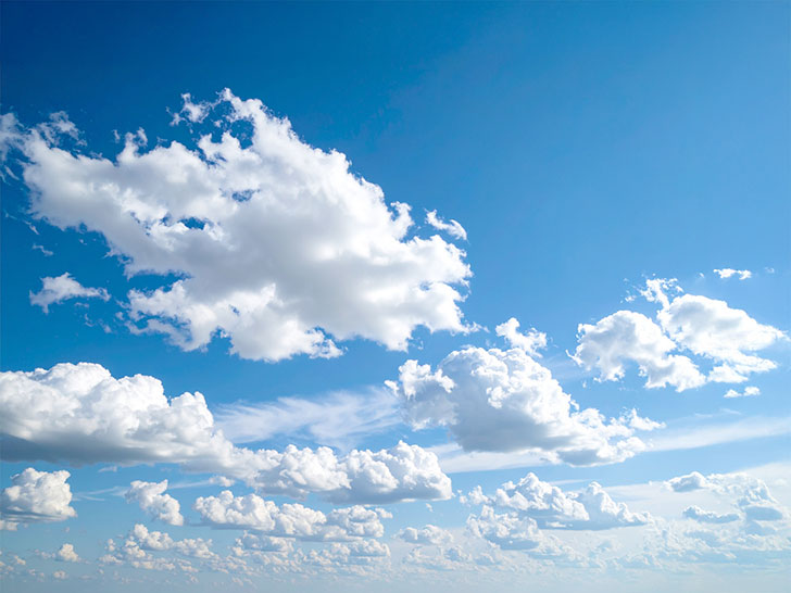 青い空と白い雲