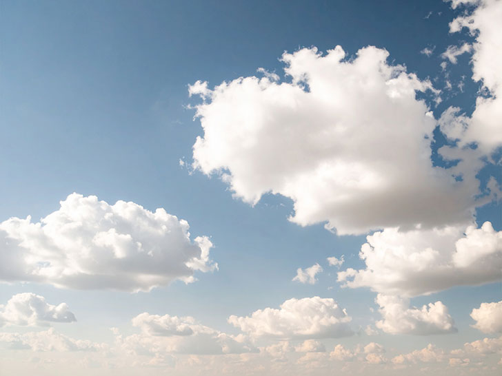青い空と白い雲