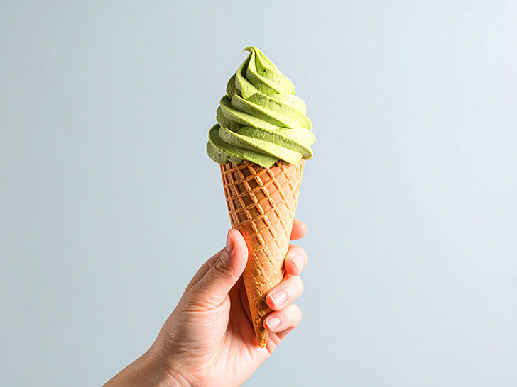 アイスクリームを持つ手