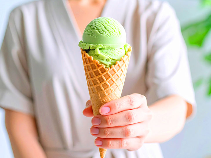 アイスクリームを持つ手