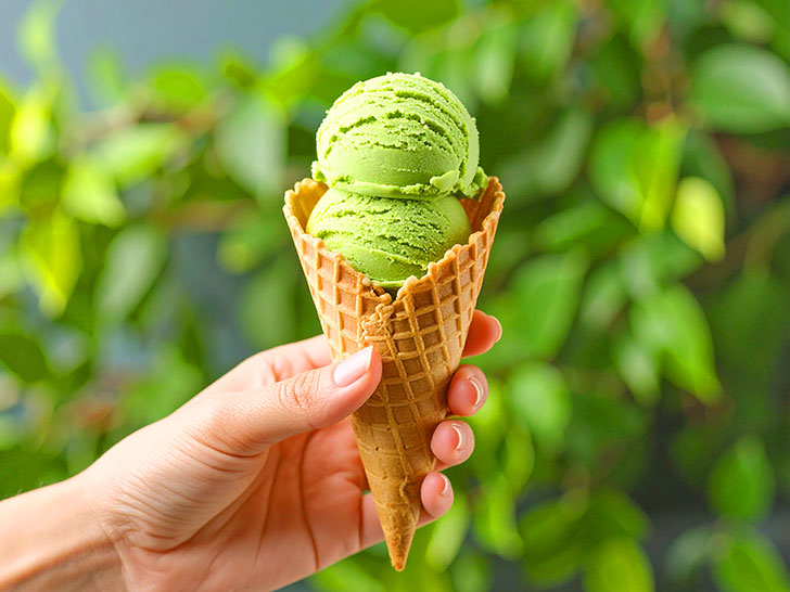 アイスクリームを持つ手