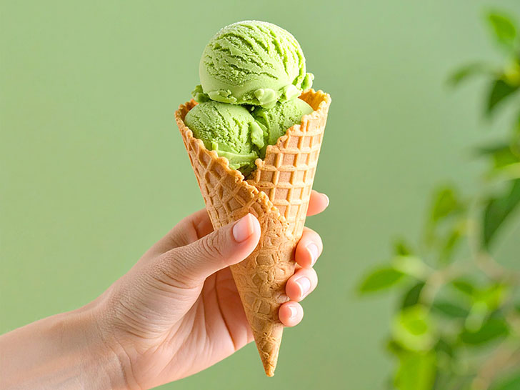 アイスクリームを持つ手