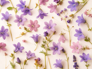 たくさんの紫色の花のイメージ