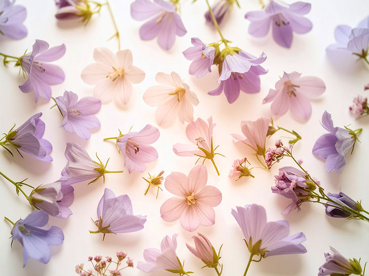 たくさんの紫色の花のイメージ