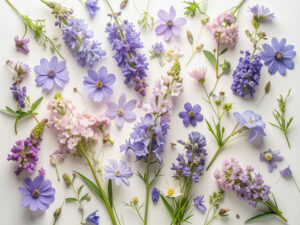 たくさんの紫色の花のイメージ