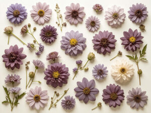 たくさんの紫色の花のイメージ