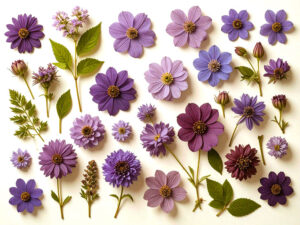 たくさんの紫色の花のイメージ