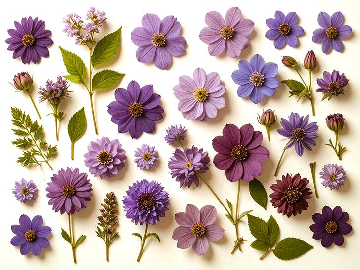 たくさんの紫色の花のイメージ