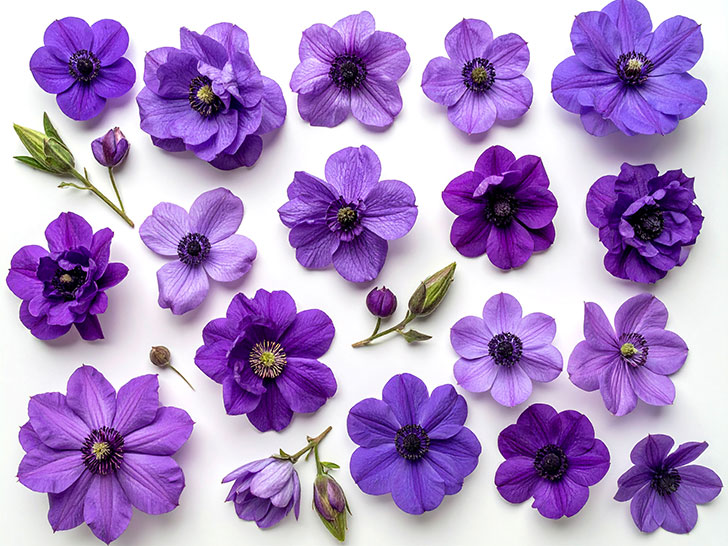 たくさんの紫色の花のイメージ