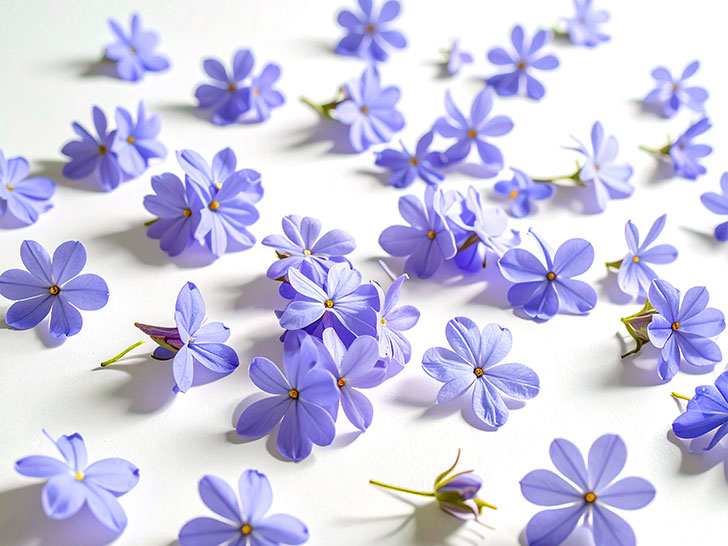 たくさんの紫色の花のイメージ