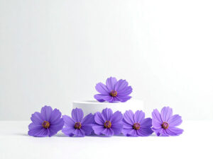 たくさんの紫色の花のイメージ