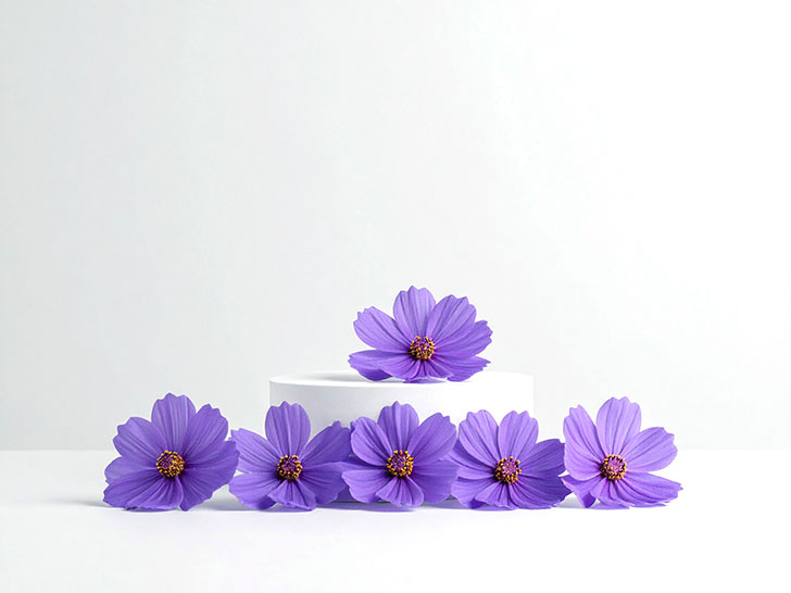 たくさんの紫色の花のイメージ