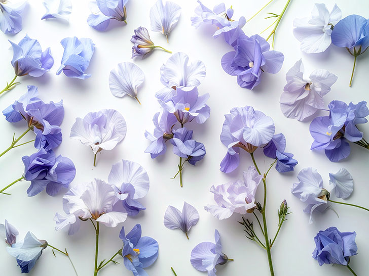 たくさんの紫色の花のイメージ