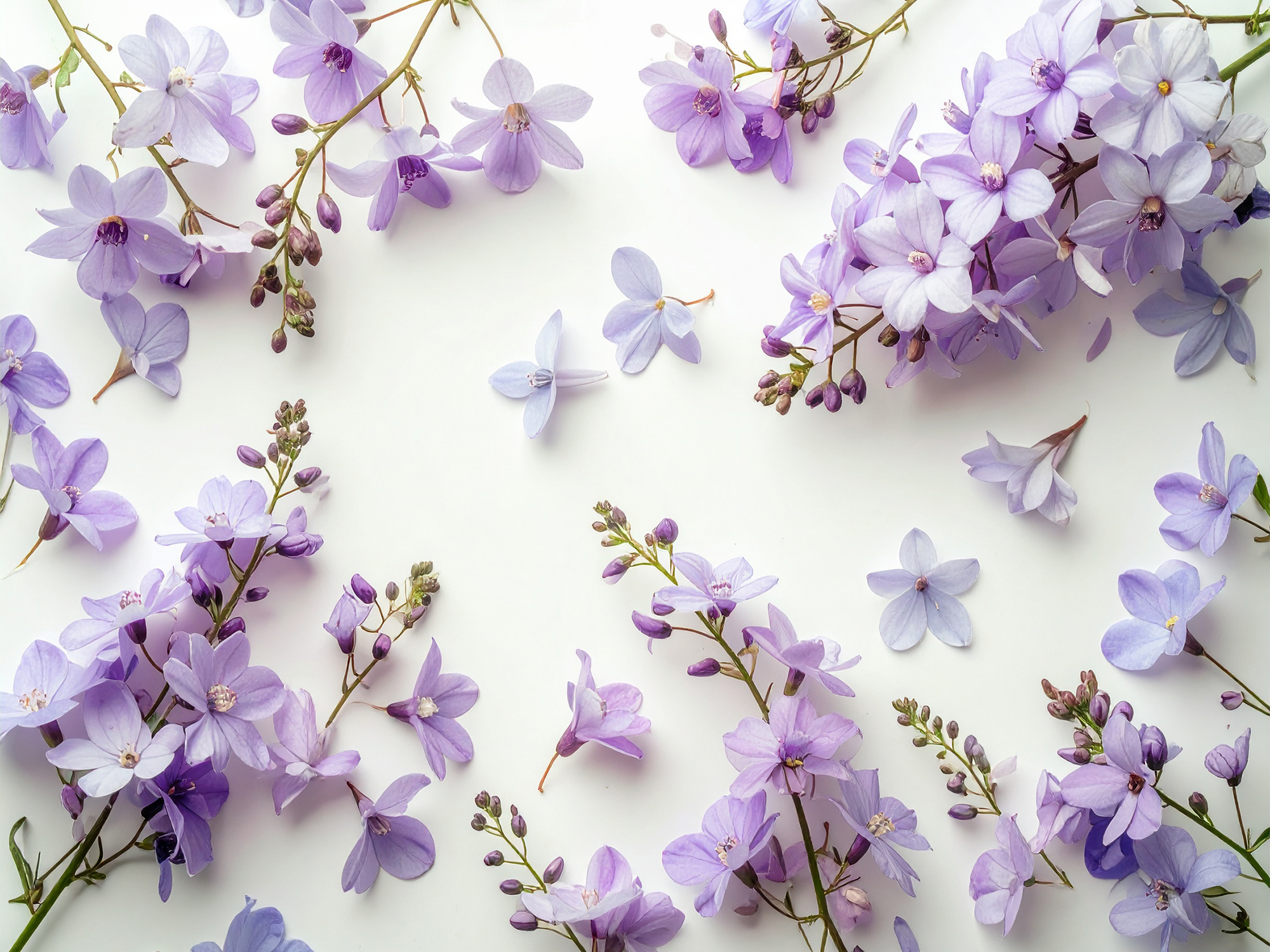 たくさんの紫色の花のイメージ