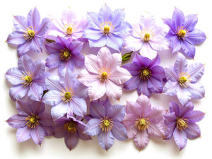 たくさんの紫色の花のイメージ