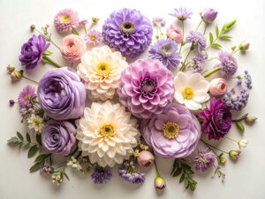 たくさんの紫色の花のイメージ