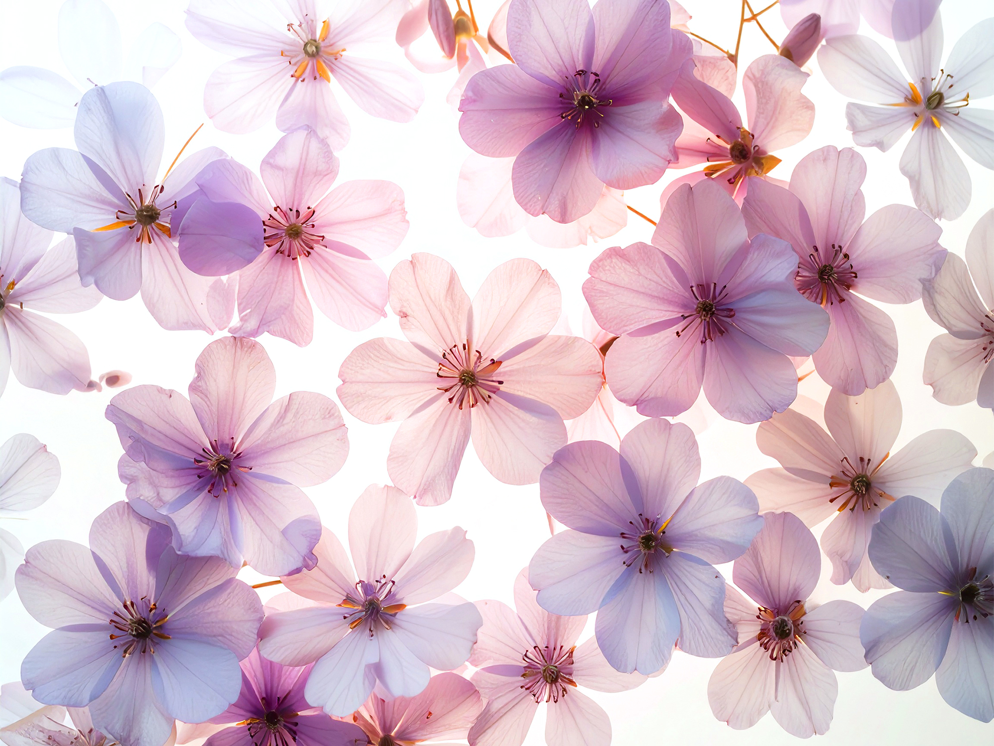 たくさんの紫色の花のイメージ