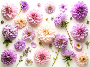 たくさんの紫色の花のイメージ