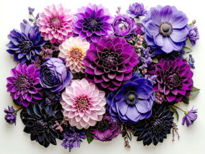 たくさんの紫色の花のイメージ