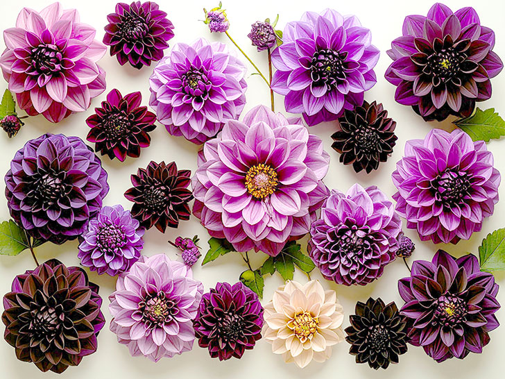 たくさんの紫色の花のイメージ