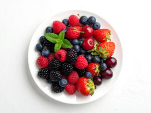 たくさんんのフレッシュなベリー