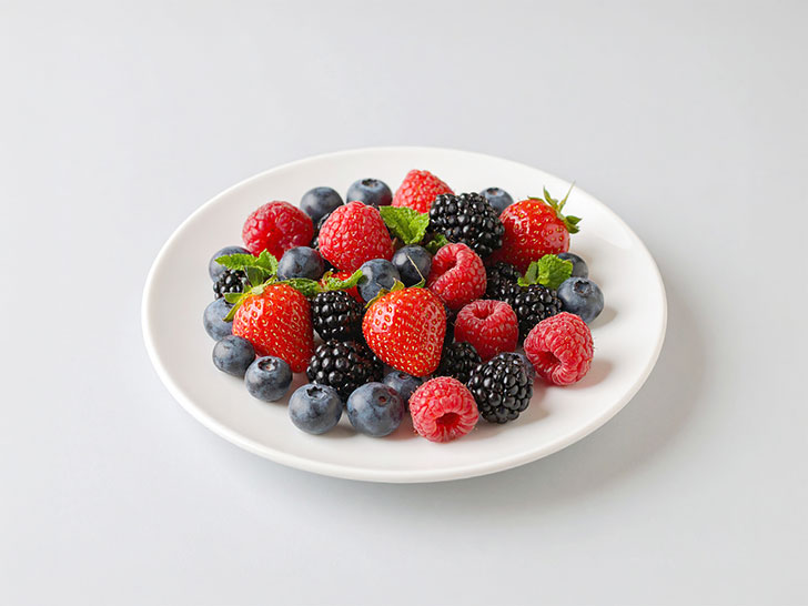 たくさんのフレッシュなベリー