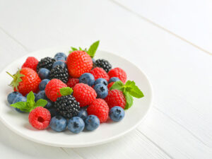 たくさんんのフレッシュなベリー