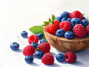 たくさんのフレッシュなベリー