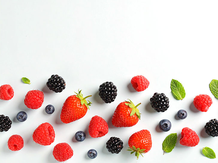 たくさんのフレッシュなベリー