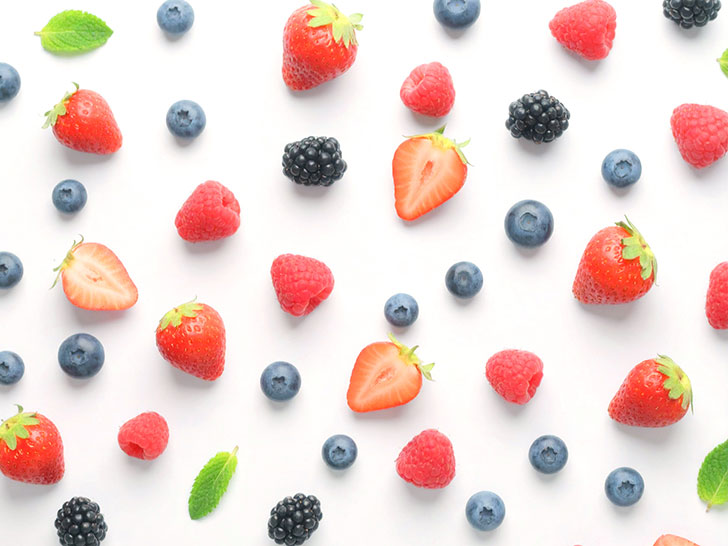 たくさんのフレッシュなベリー