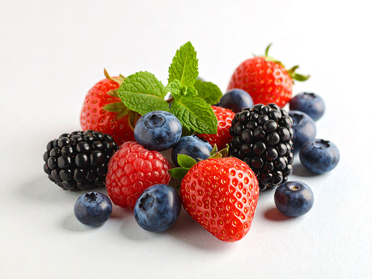 たくさんのフレッシュなベリー