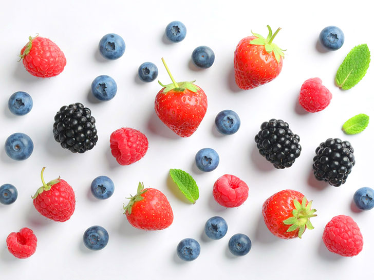 たくさんのフレッシュなベリー