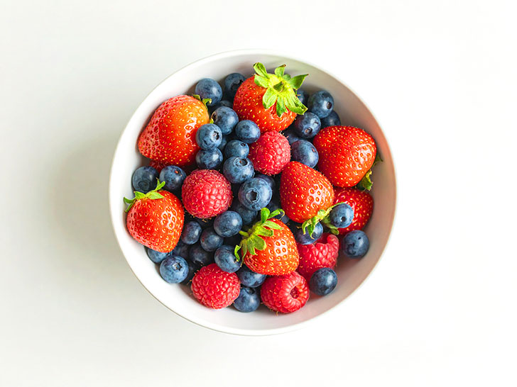 たくさんのフレッシュなベリー