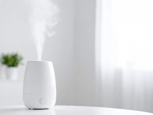 蒸気の出ている加湿器