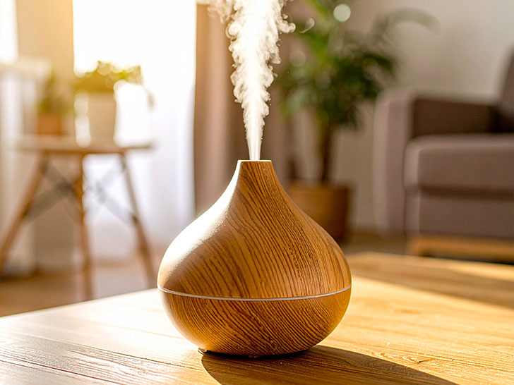 蒸気の出ている加湿器