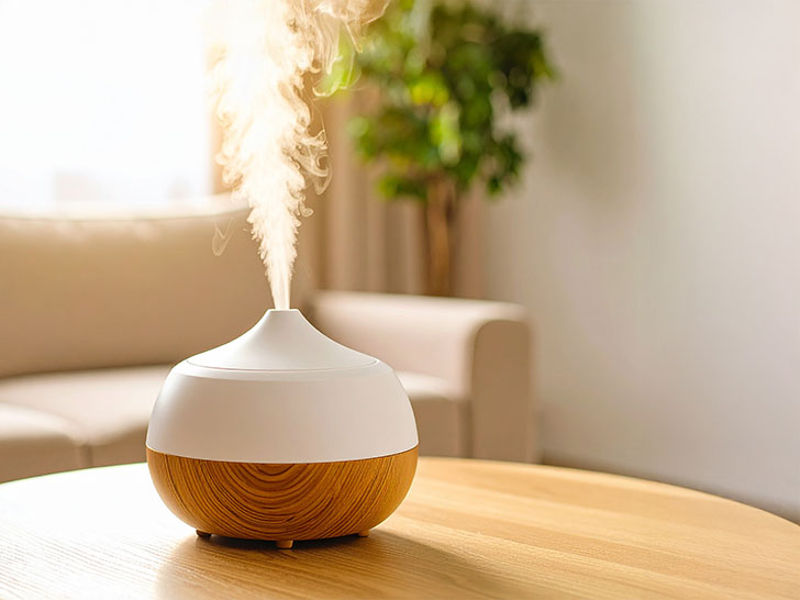 蒸気の出ている加湿器