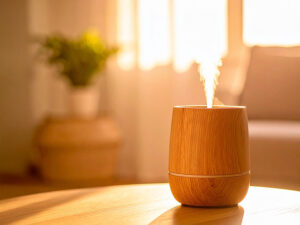 蒸気の出ている加湿器