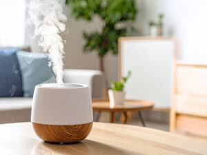 蒸気の出ている加湿器