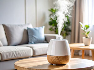 蒸気の出ている加湿器