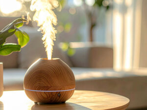 蒸気の出ている加湿器