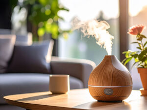 蒸気の出ている加湿器