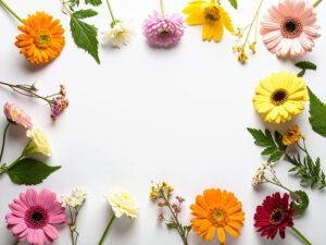 色とりどりのたくさんの花