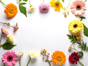 色とりどりのたくさんの花