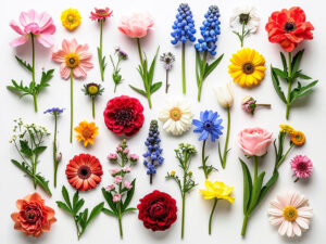 色とりどりのたくさんの花