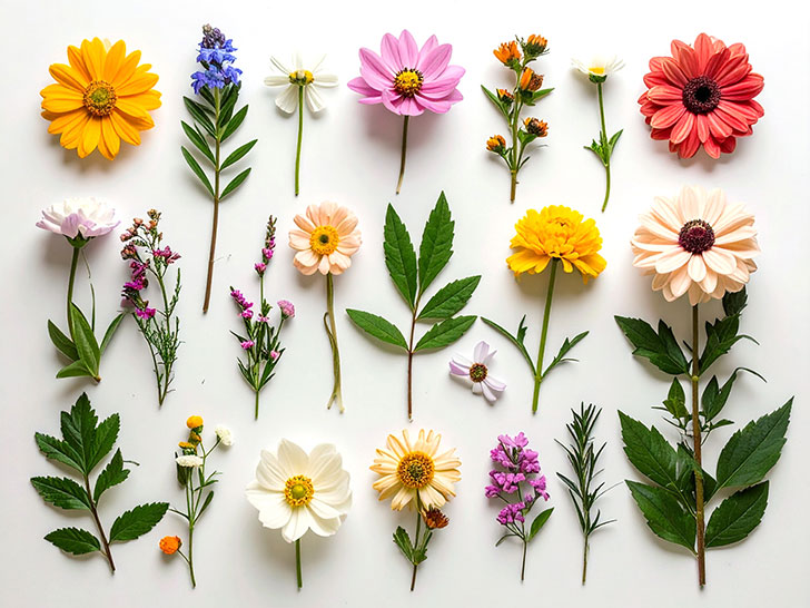 色とりどりのたくさんの花